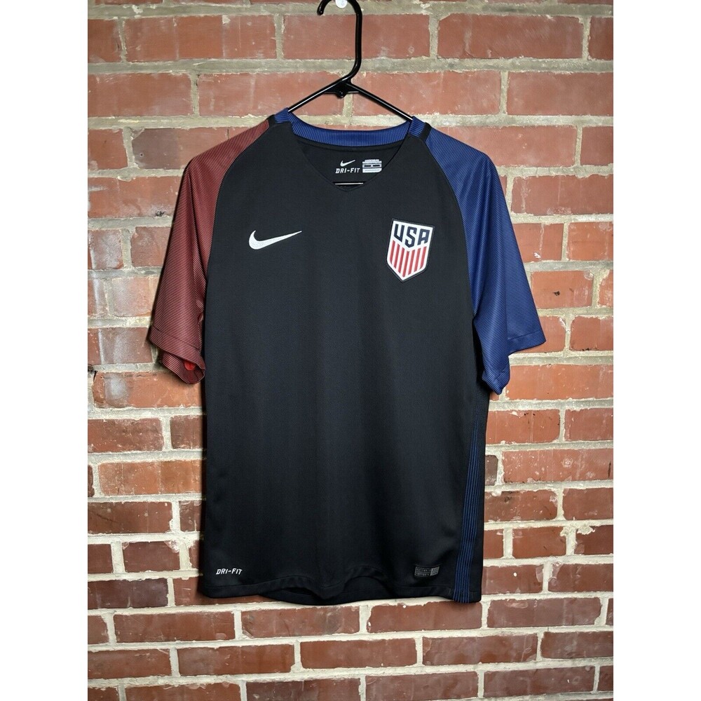 Nike USA Soccer Team Jersey Mens Black USA 2016 FIFA Away Kit Medium